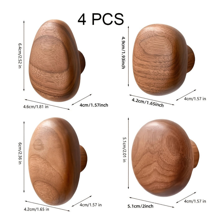 BowLift | WoodCraft Wooden Wall Hooks Set – Handmade design of walnut and beech wood