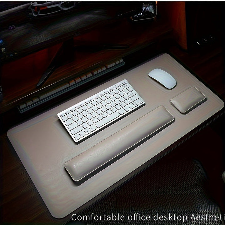 BowLift | Three-Piece Desk Set made of PU Leather - With Pad and Wrist Supports