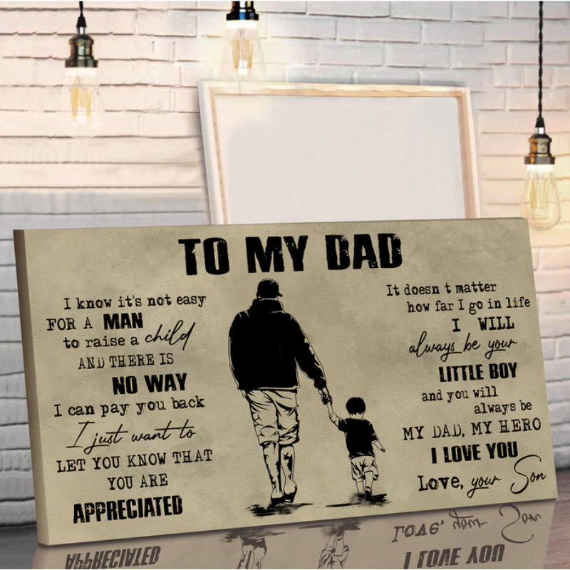 Personalized Father And Son Canvas Print | Bowlift