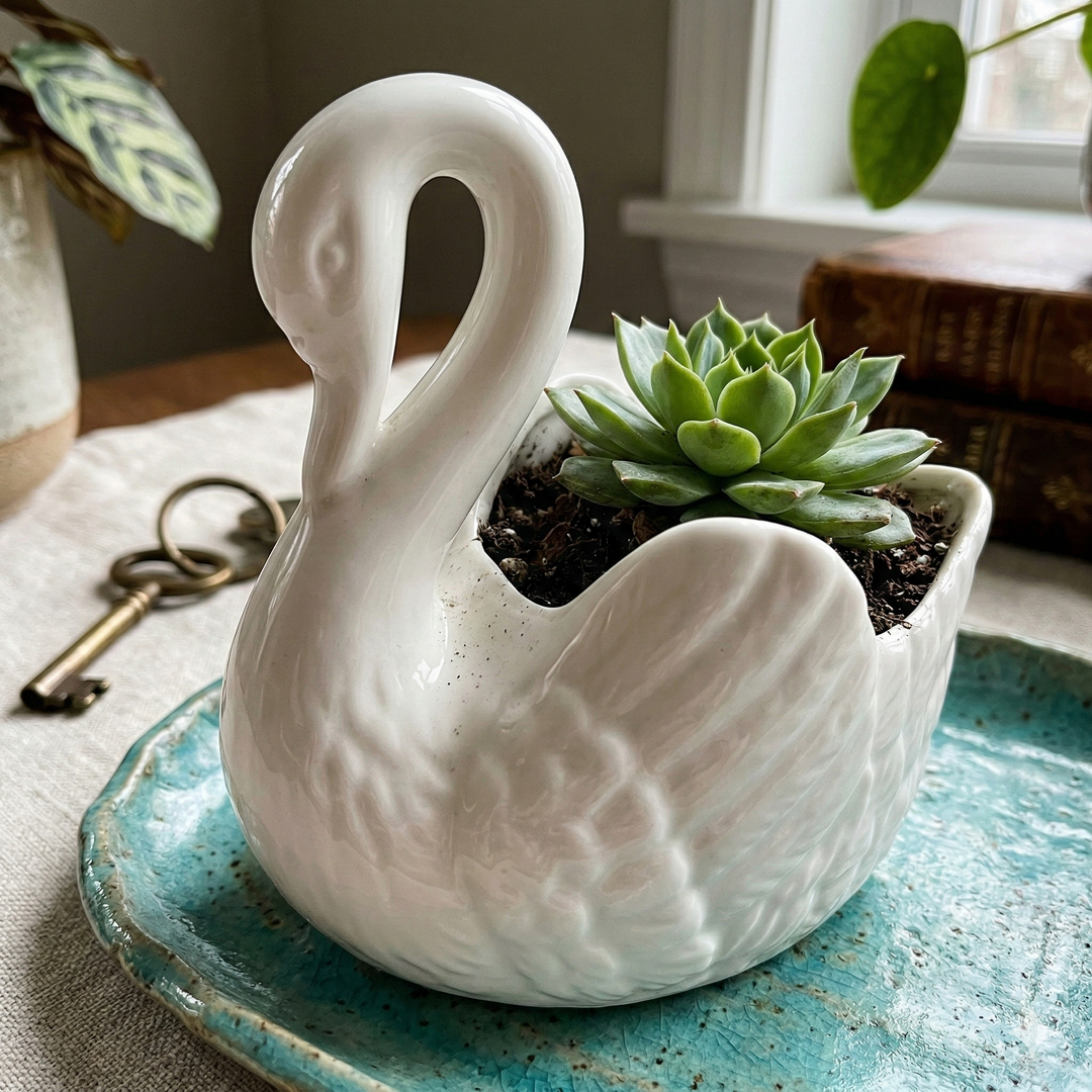 Swan Minimal Ceramic Pot | Bowlift