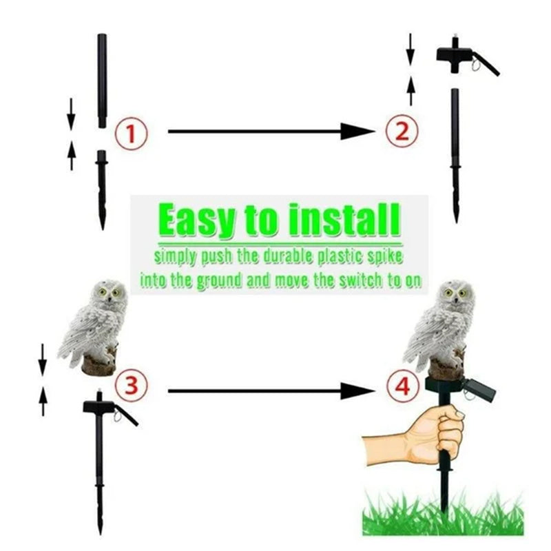 BowLift | Eagle Figure Garden Solar Post