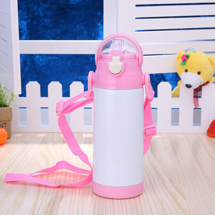 Ladies Practical Sports Water Bottle with Adjustable Carrying Strap Bowlift