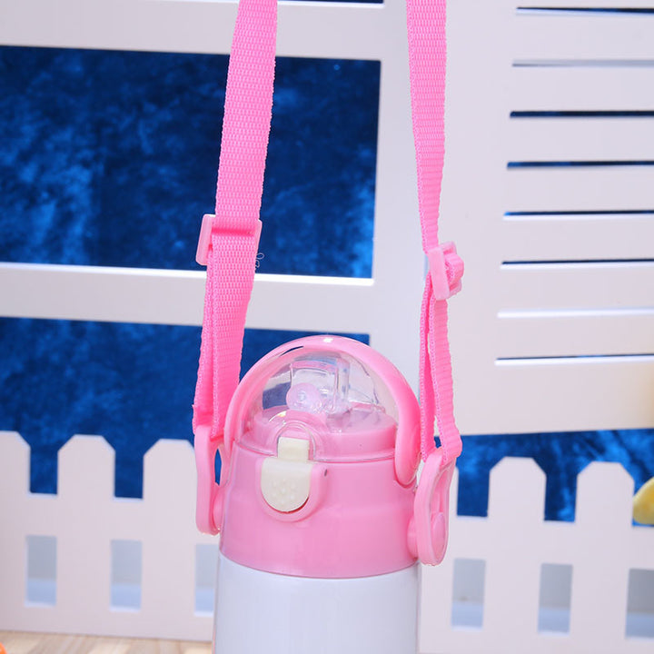 Ladies Practical Sports Water Bottle with Adjustable Carrying Strap Bowlift