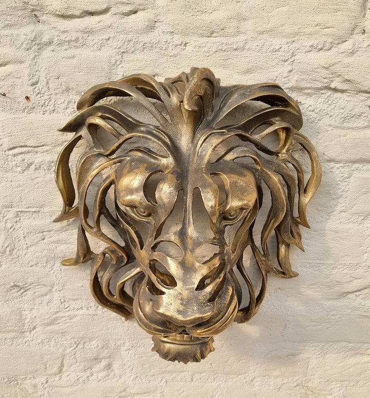 BowLift | Rare Find-Large Lion Head Wall Mounted Art Sculpture