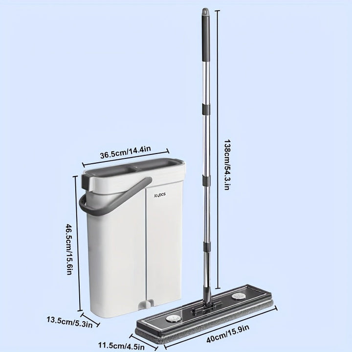 Flat mop set with bucket & wringing system | Bowlift