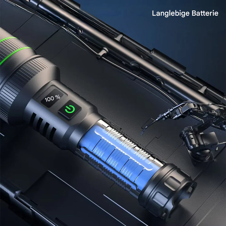 BowLift | Extremely Bright and Zoomable LED Flashlight with Power Bank Function for Outdoor Adventures