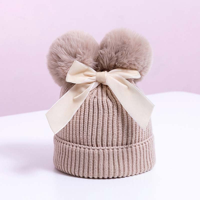 BowLift | Baby hat with double ball bow