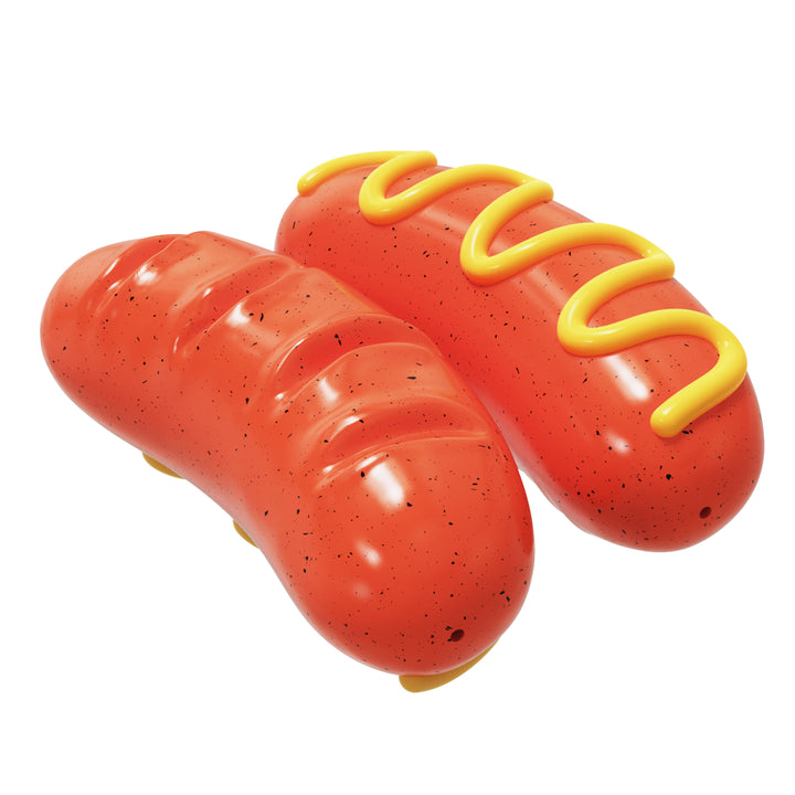 American Sausage Squeaky Chew Toy for Dogs