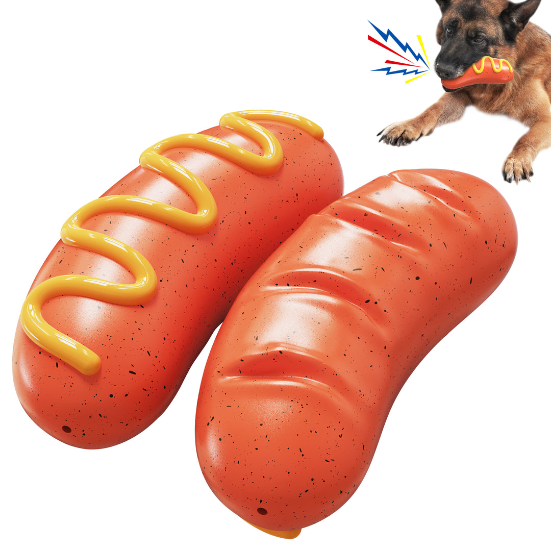 American Sausage Squeaky Chew Toy for Dogs