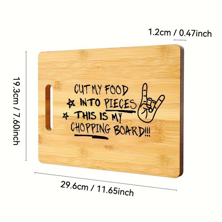 Gravieretes Bamboo Cutting Board – Humorous Kitchen Decoration and Gift Bowlift