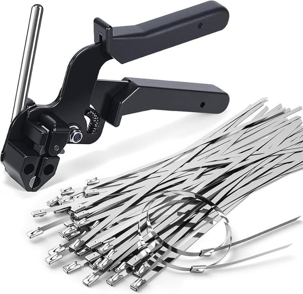 Stainless Steel Cable Tie Gun with Metal Ties | Bowlift