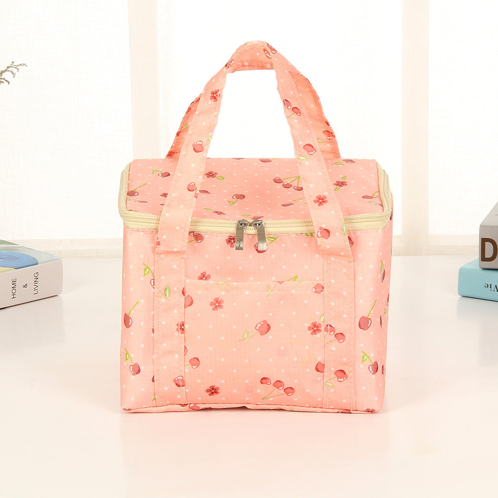 Insulated Dot Print Lunch Carrier Bag Bowlift