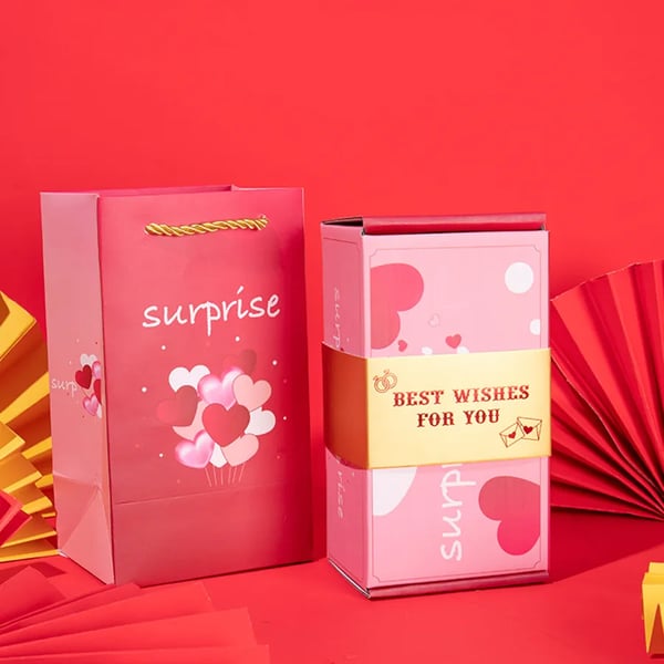 BowLift | Pop-Up Surprise Gift Box | Spring-Loaded Cubes | Hidden Compartment | Reusable Party Gift Box | For All Occasions