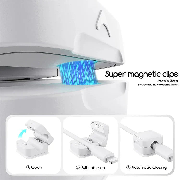BowLift | Magnetic Cable Organizer | Desktop Cord Management Hub | Adhesive & Residue-Free