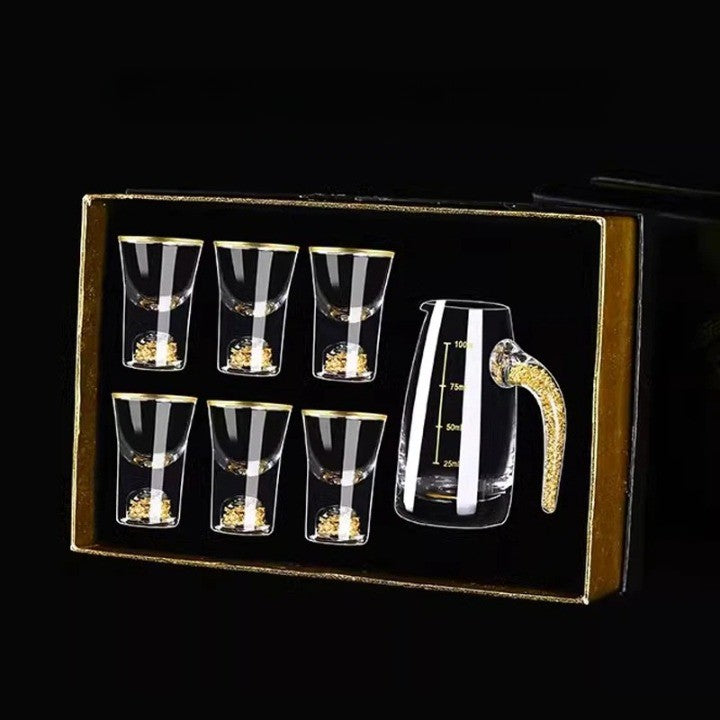 BowLift | Sparkling Golden Handcrafted Drink Glassses Set