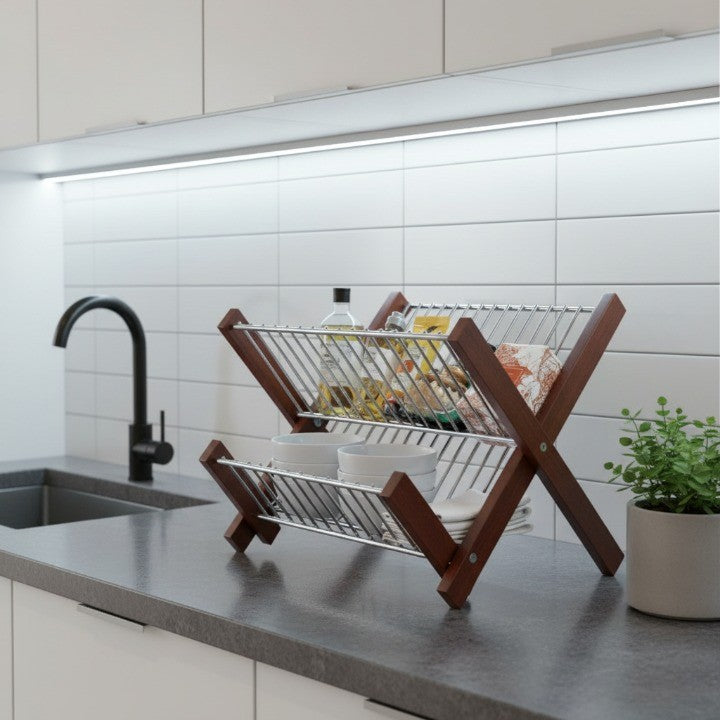 BowLift | Swift Fold Collapsible Dish Drying Rack