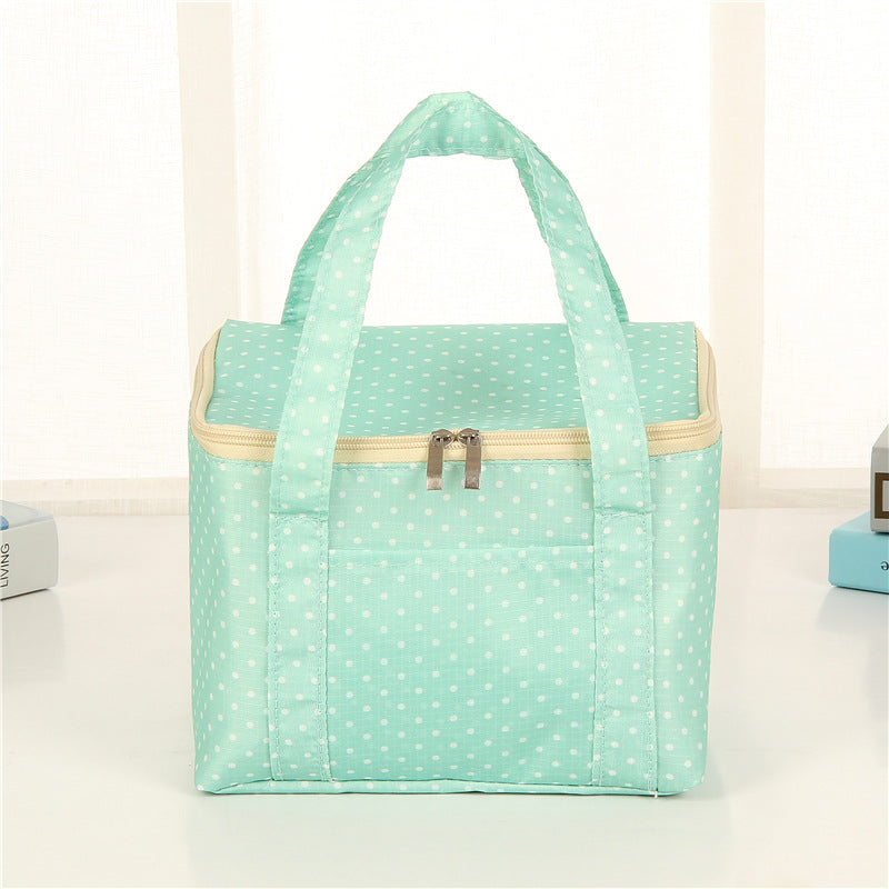Insulated Dot Print Lunch Carrier Bag Bowlift