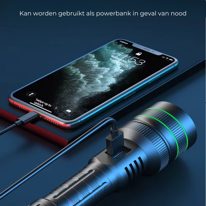 PowerBeam - Krachtige LED Zaklamp met Zoomfunctie Bowlift