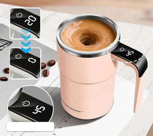 BowLift | Rechargeable Self-Stirring Coffee Mug – Portable Electric Stainless Steel Mixer with Magnetic Rotation for Effortless Brewing