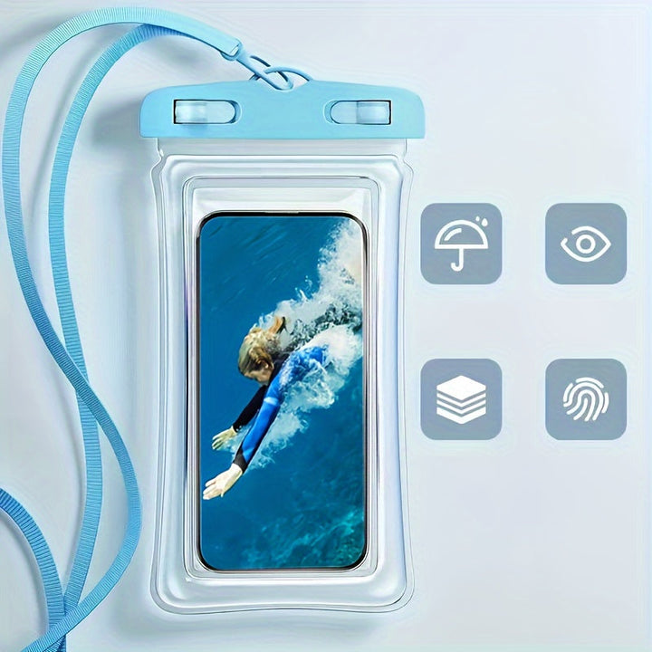 BowLift | Waterproof Phone Case with Neck Strap for Beach and Travel – Durable PVC Smartphone Case for 20-32 cm Devices