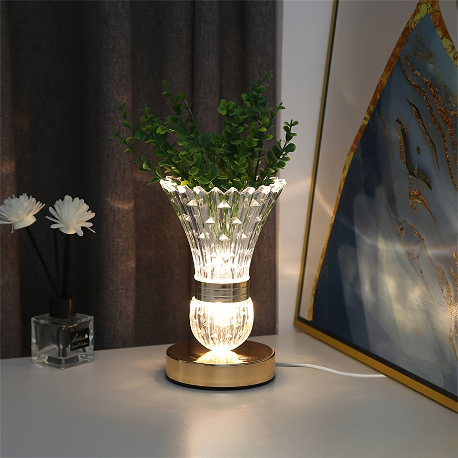 VaseLight - LED Crystal Table Lamp with Dimmable Atmosphere Bowlift