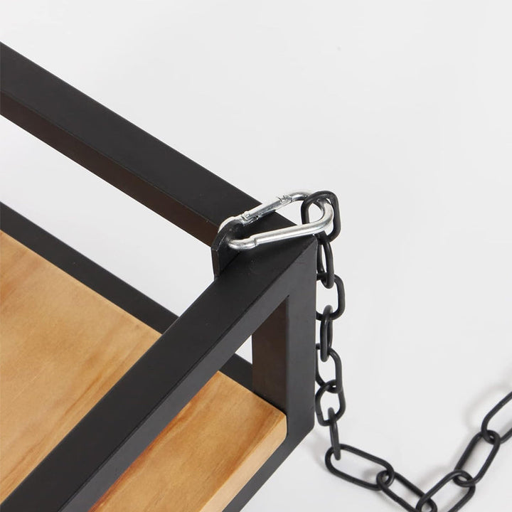 BowLift | 39in Ceiling Mounted Wine Rack with Glass Holder and Shelf Industrial Hanging Wine Rack