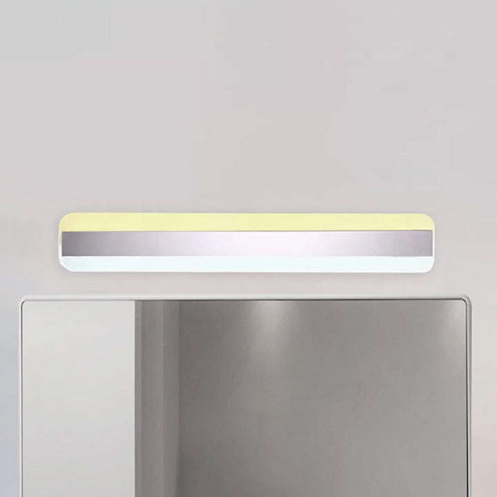 BowLift | 31.5"/39"/47" Width linear makeup mirror light modern acrylic LED bathroom light above the mirror with reflector