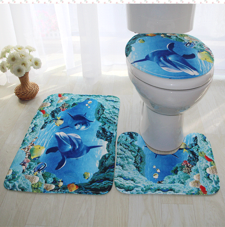 Artistic Bathroom Mat Set Bowlift