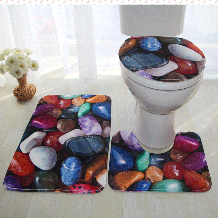 Artistic Bathroom Mat Set Bowlift