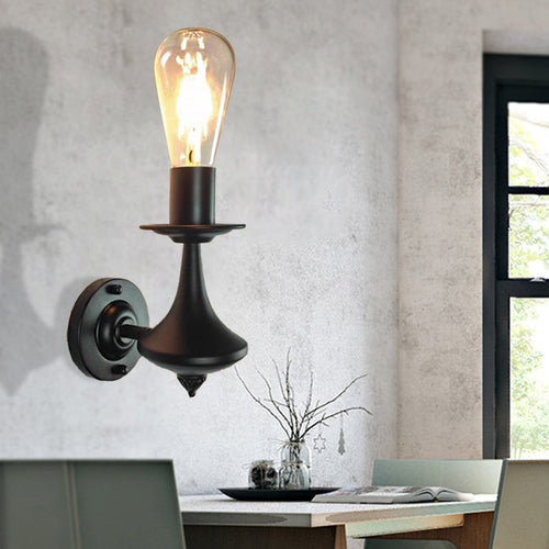 BowLift | Metal Exposed Bulb Wall Lighting Industrial 1/2 Light Dining Room Wall Lamp Fixture
