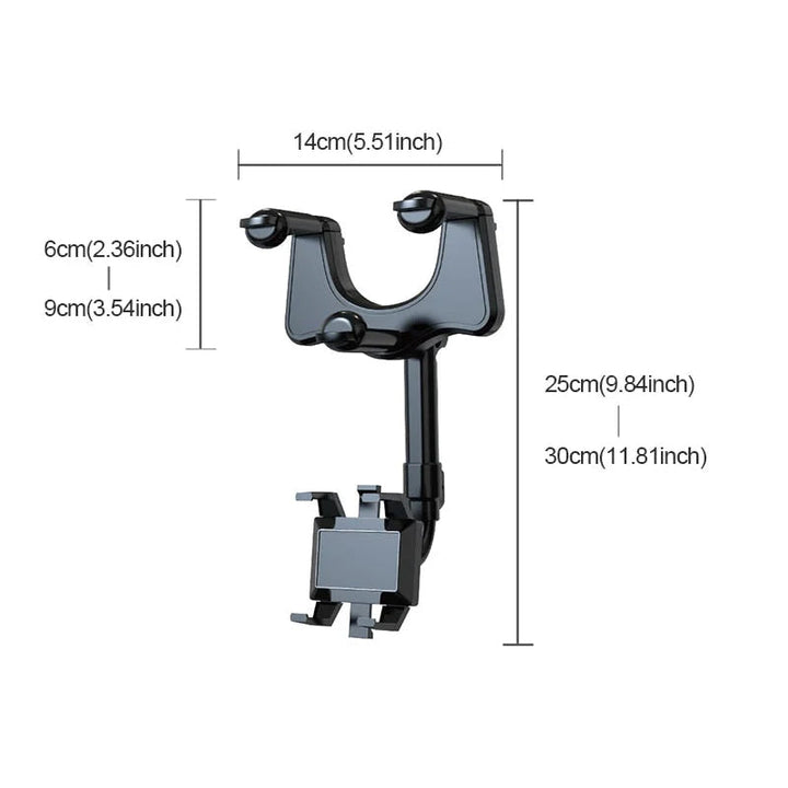 BowLift | Multifunctional Rotatable Car Rearview Mirror Phone Holder