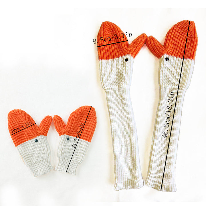 BowLift | Knitted Warm Duck Skin Gloves