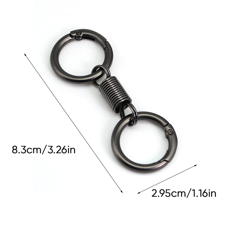 BowLift | Nordic Retro Spring Double Ring Keychain