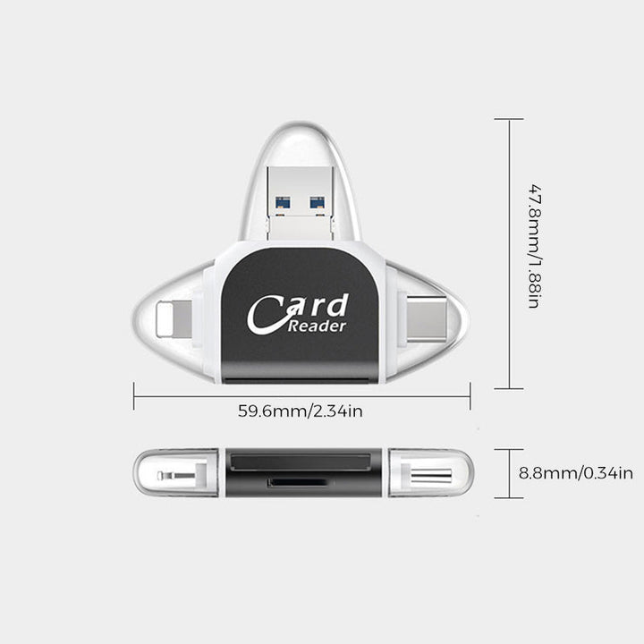 BowLift | Multi-Port 4 in1 Universal SD TF Card Reader