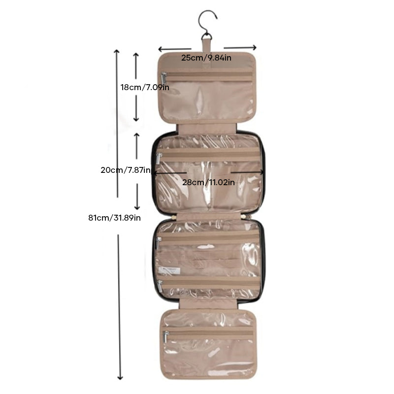 Water-repellent make-up bag with hanging hook | Bowlift