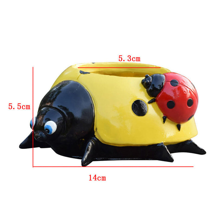 BowLift | Metal Ladybug Flower Pot