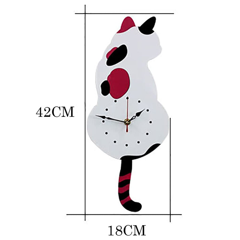 Nordic Cat Wagging Tail Wall Clock | Bowlift