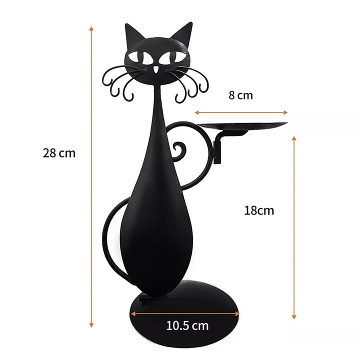 Candle holder black cat | Bowlift