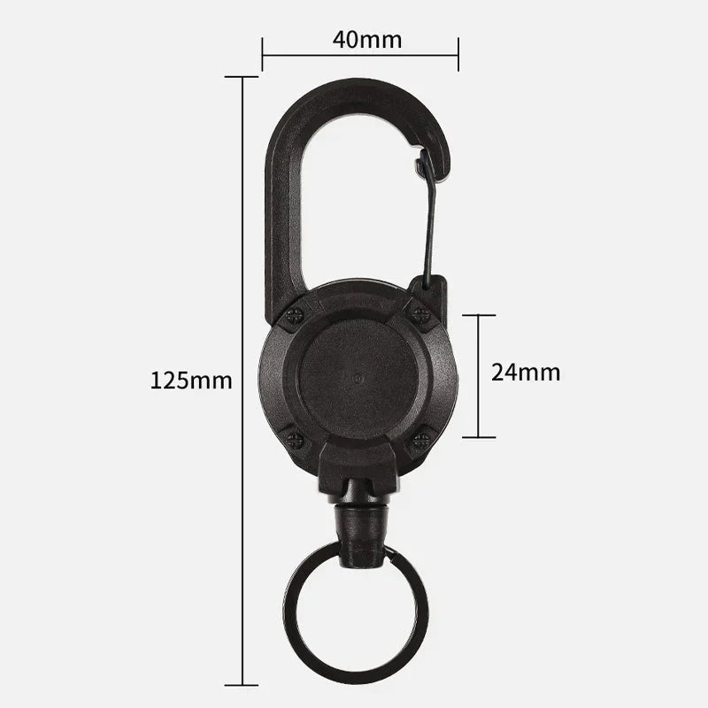 Automatic retractable key holder made of wire rope for outdoor use | Bowlift