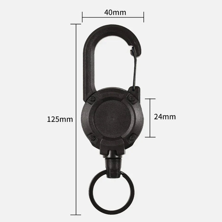 Automatic retractable key holder made of wire rope for outdoor use | Bowlift