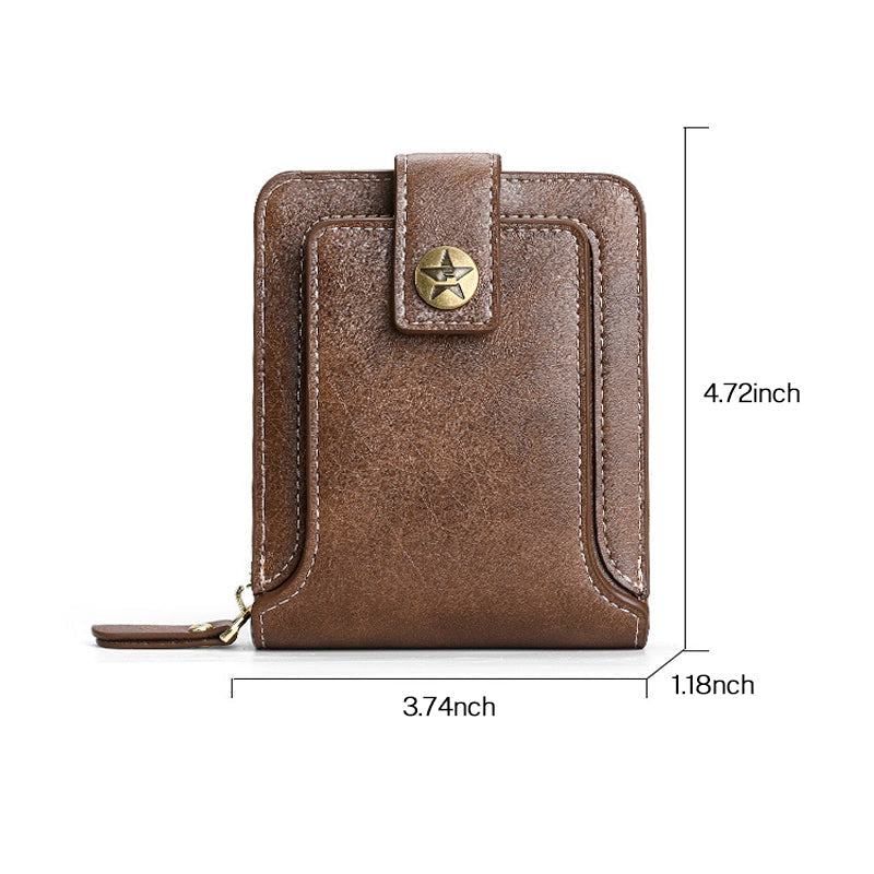 BowLift | Men's New Short Fashion Multi-Cards Horizontal Zipper Wallet