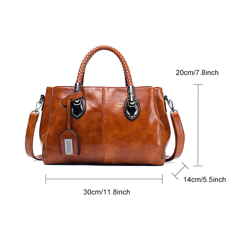 BowLift | New handbags made of oil wax leather Boston, large tote bag made of soft leather
