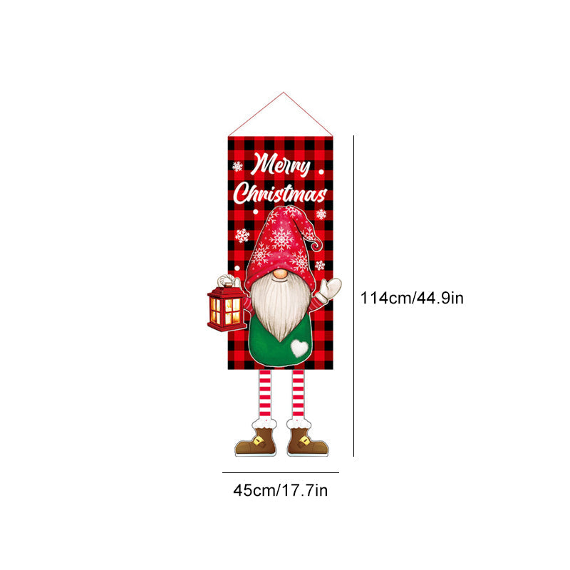 BowLift | Christmas Decoration Hanging Grinch Faceless Doll Door Hanging Flag Garden Flag