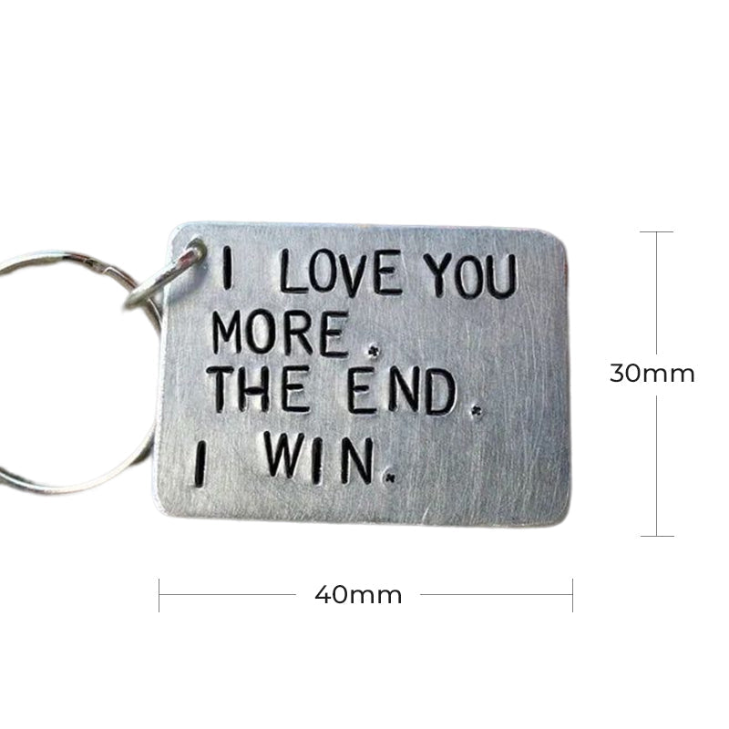 BowLift | "I love you more The end I win" Funny keychain