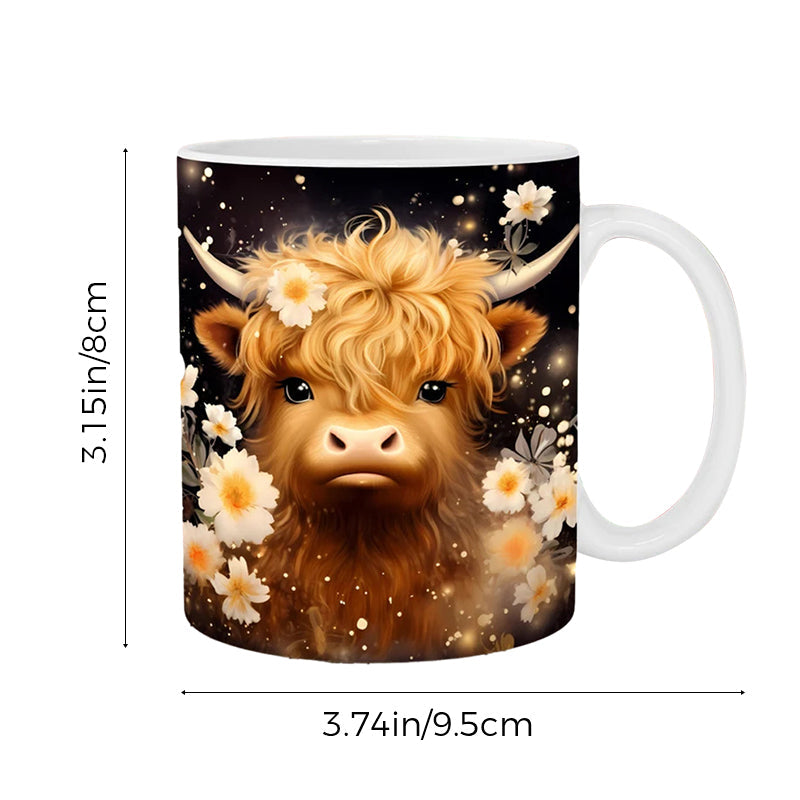 Highland Cow Ceramic Coffee Mug | Bowlift