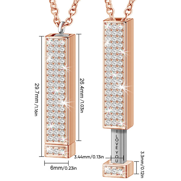 BowLift | Secret I love you message bar necklace