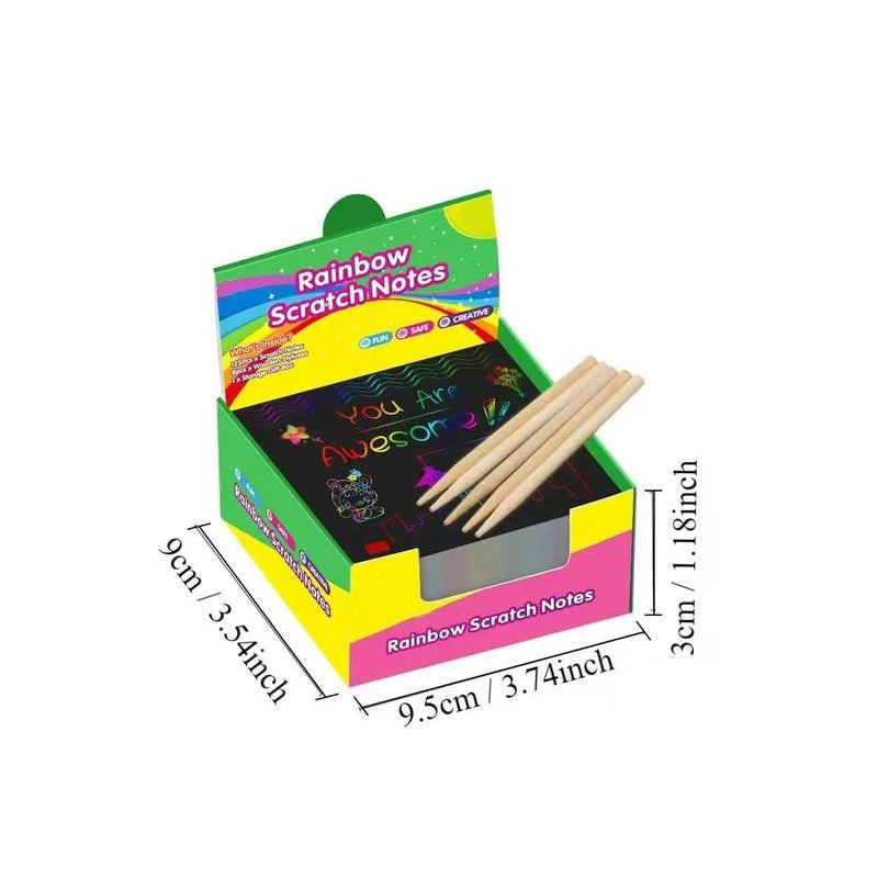 BowLift | 【100 sheets/1 set】DIY Rainbow Magic Scratch Paper Art Set