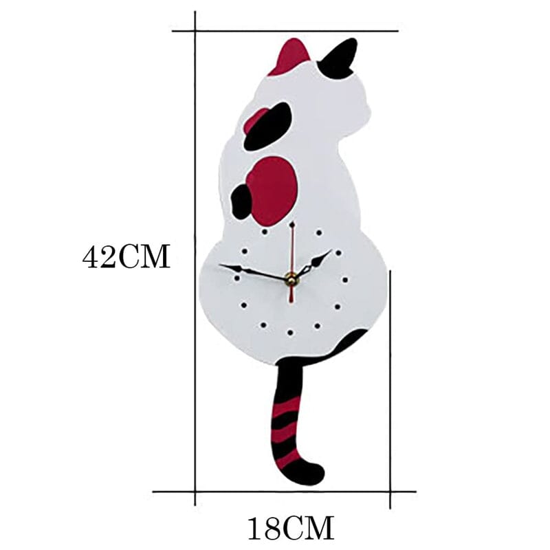BowLift | Nordic Cat Wobble-Tail Wall Clock