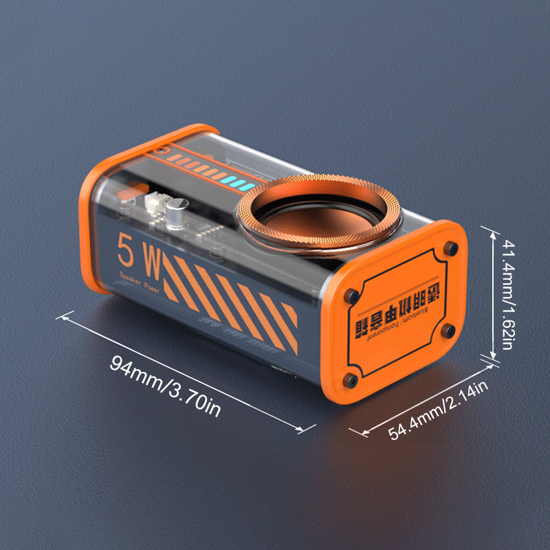 Transparent Mecha Wireless Bluetooth Speaker | Bowlift