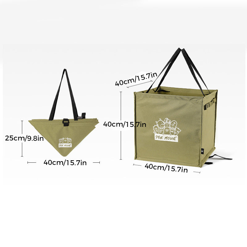 Foldable multifunctional trash can for outdoor use | Bowlift